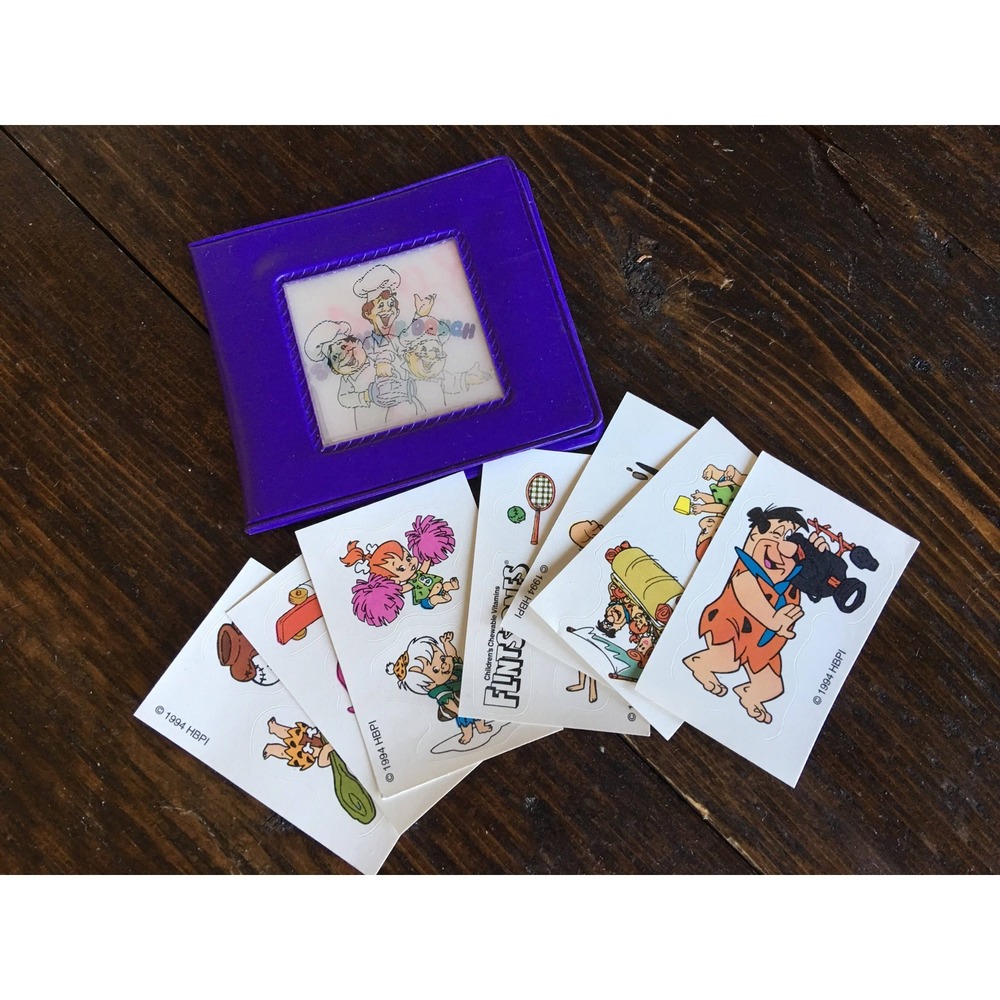 Save Your Dough General Mills Cereal box Wallet Flintstones Stickers vintage